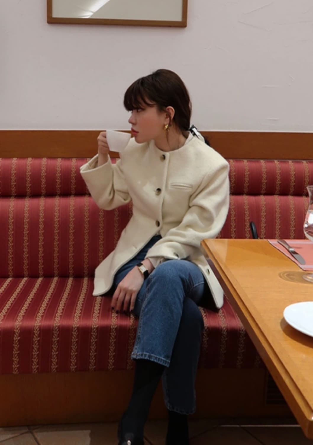 프레클 노카라 알파카 자켓 + 알파카 미니 스커트 (새상품) 상품이미지2