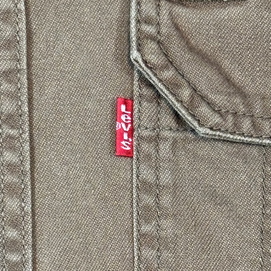 100) 리바이스 투포켓 워크 데님 셔츠 자켓 T버튼 타입 상품이미지4