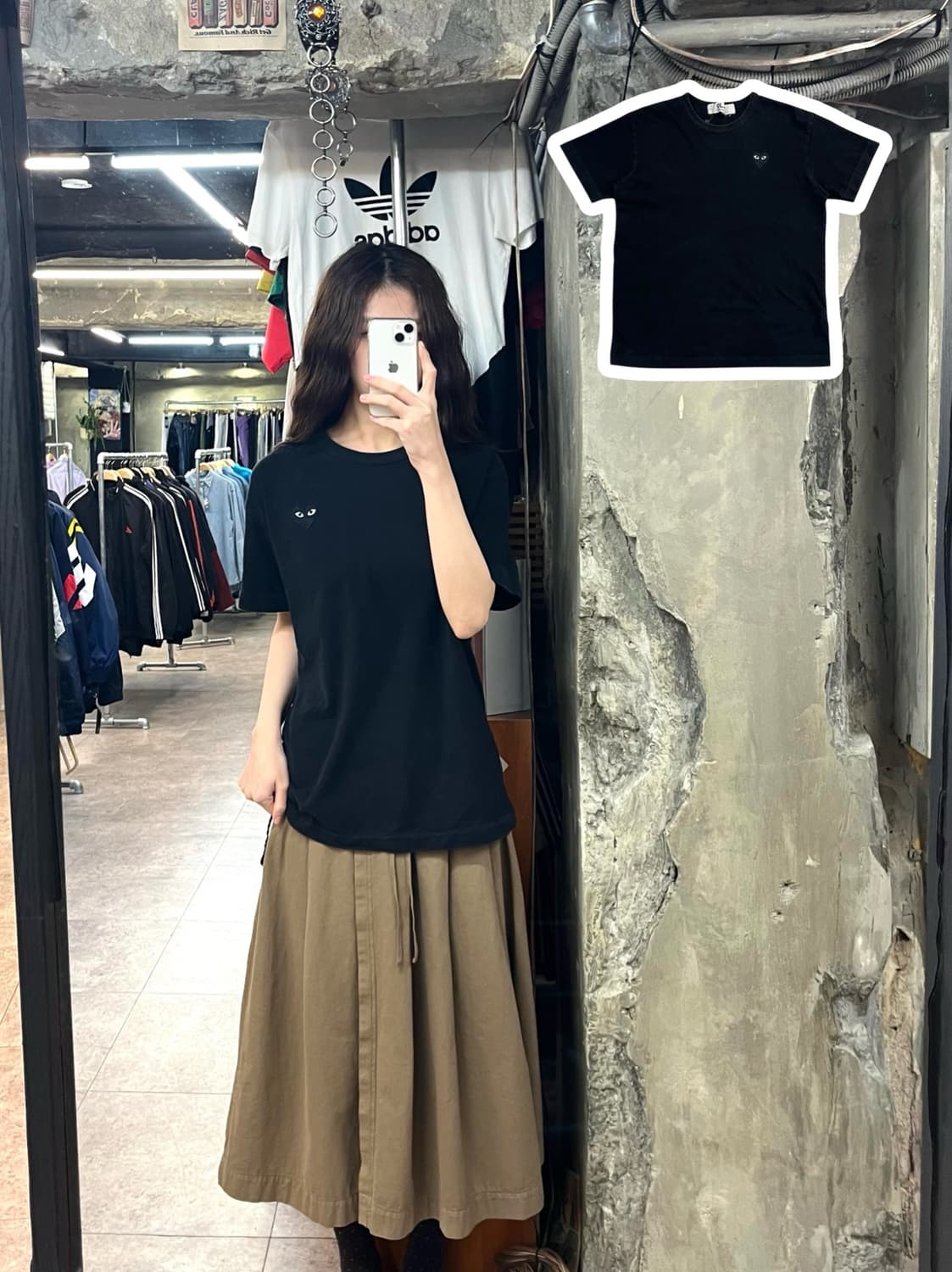 꼼데가르송 반팔티 블랙 L #csz2569 상품이미지1