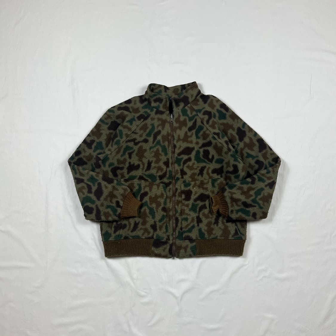 90’s 울리치 woolrich 카모 플리스 집업 자켓 상품이미지1