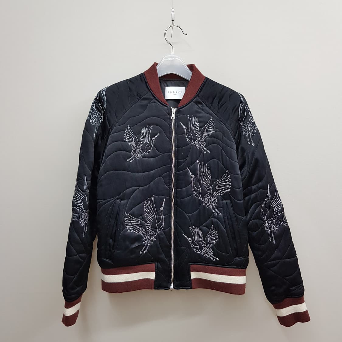 산드로 SANDRO  보겔 자수 퀄팅 봄버 자켓 1사이즈 상품이미지3