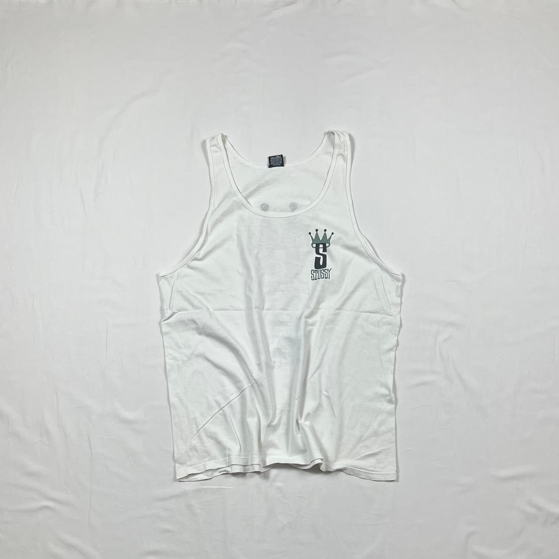 90’s 스투시 stussy 크라운 s 로고 탱크탑 나시티 look 상품이미지2