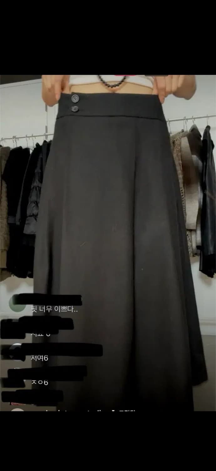 Ayadz 빈티지 울 미디스커트 블랙 상품이미지3