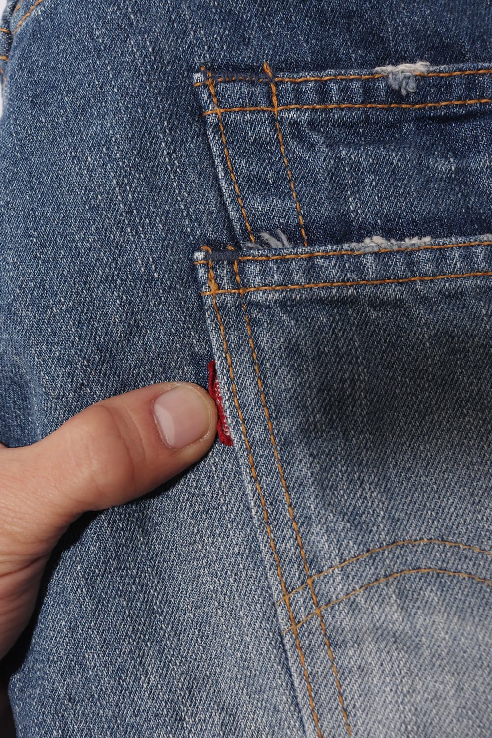 LEVIS 505 06s JAPAN MADE 투 백포켓 워싱 데님 팬츠 상품이미지9