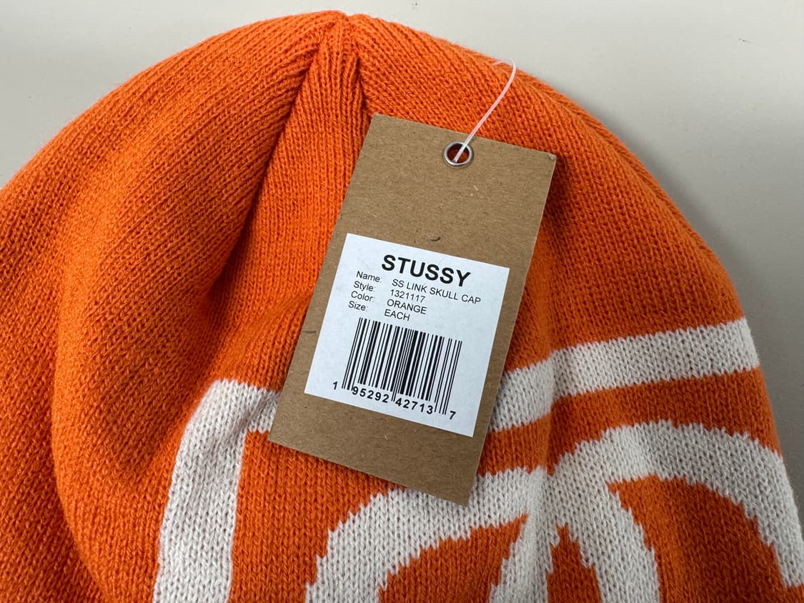 STUSSY 스투시 SS 링크 스컬캡 비니 오렌지 상품이미지3