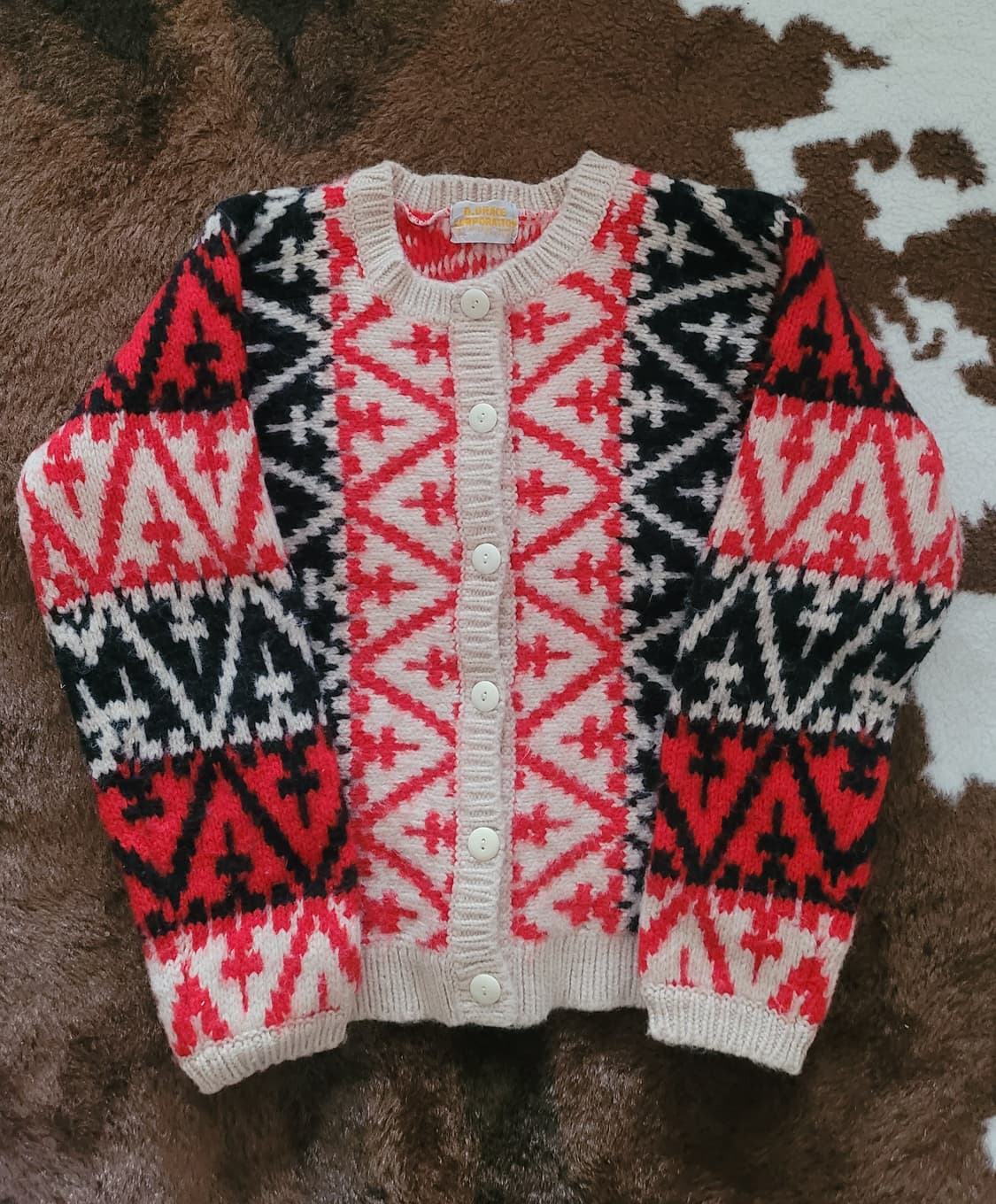 일본 빈티지 핸드메이드 울 가디건(D.GRACE CORPORATION) 상품이미지4