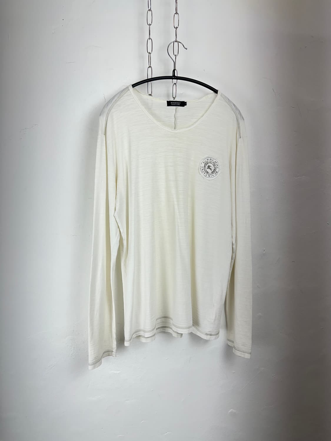 Burberry Black Label Slub Cotton Long Sl 상품이미지3