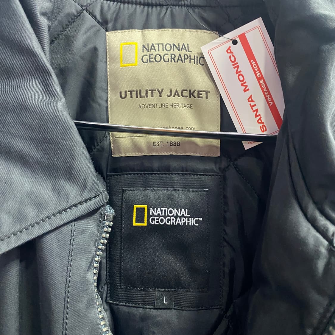 내셔널지오그래픽 포켓 블랙 덕다운 항공 점퍼 자켓 B3889 상품이미지5