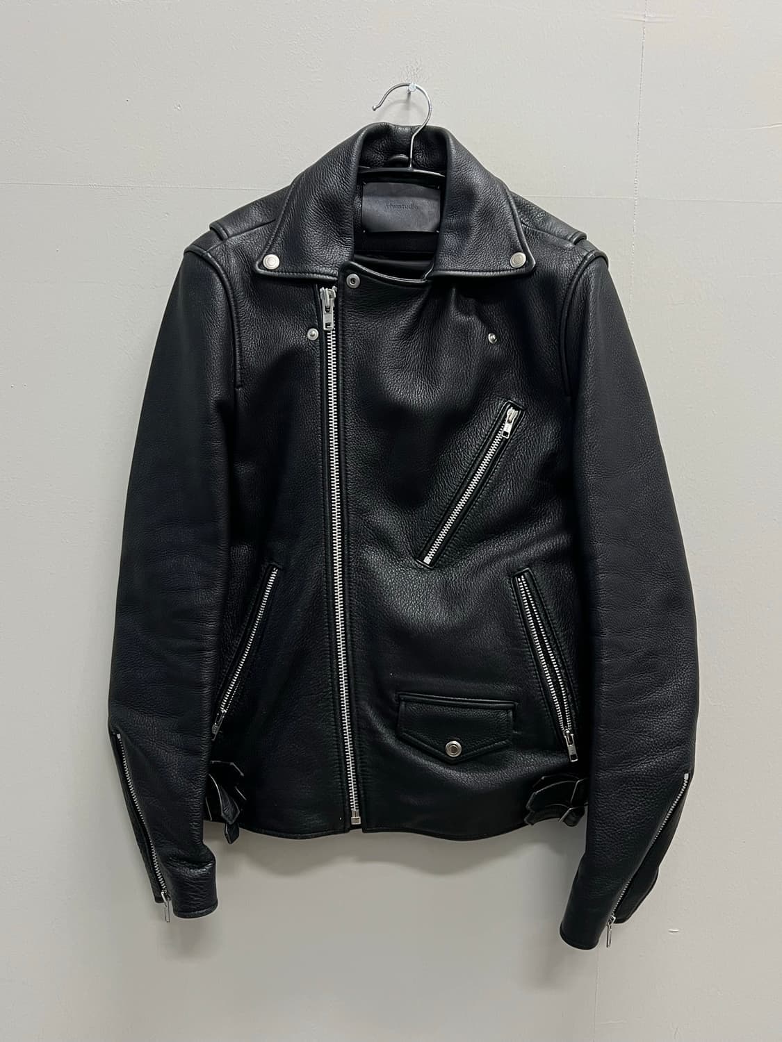 (S) 비바스튜디오 소가죽 라이더 자켓 블랙 상품이미지2