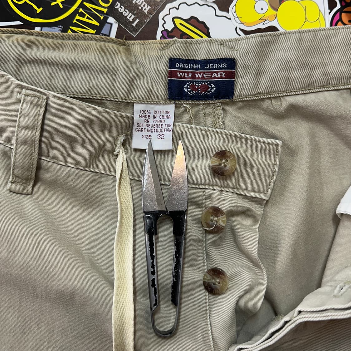 90s Wu wear 우 웨어 우탱클랜 코튼 팬츠 31 상품이미지10