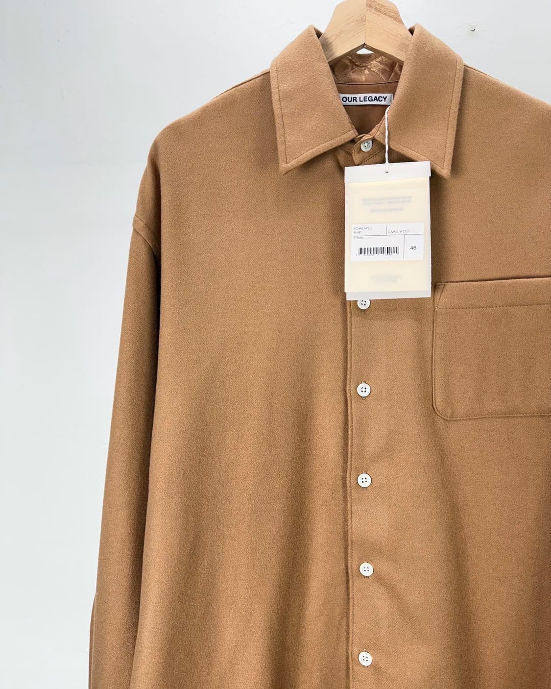 아워레가시 버로우드 카멜 오버 울 셔츠 상품이미지2