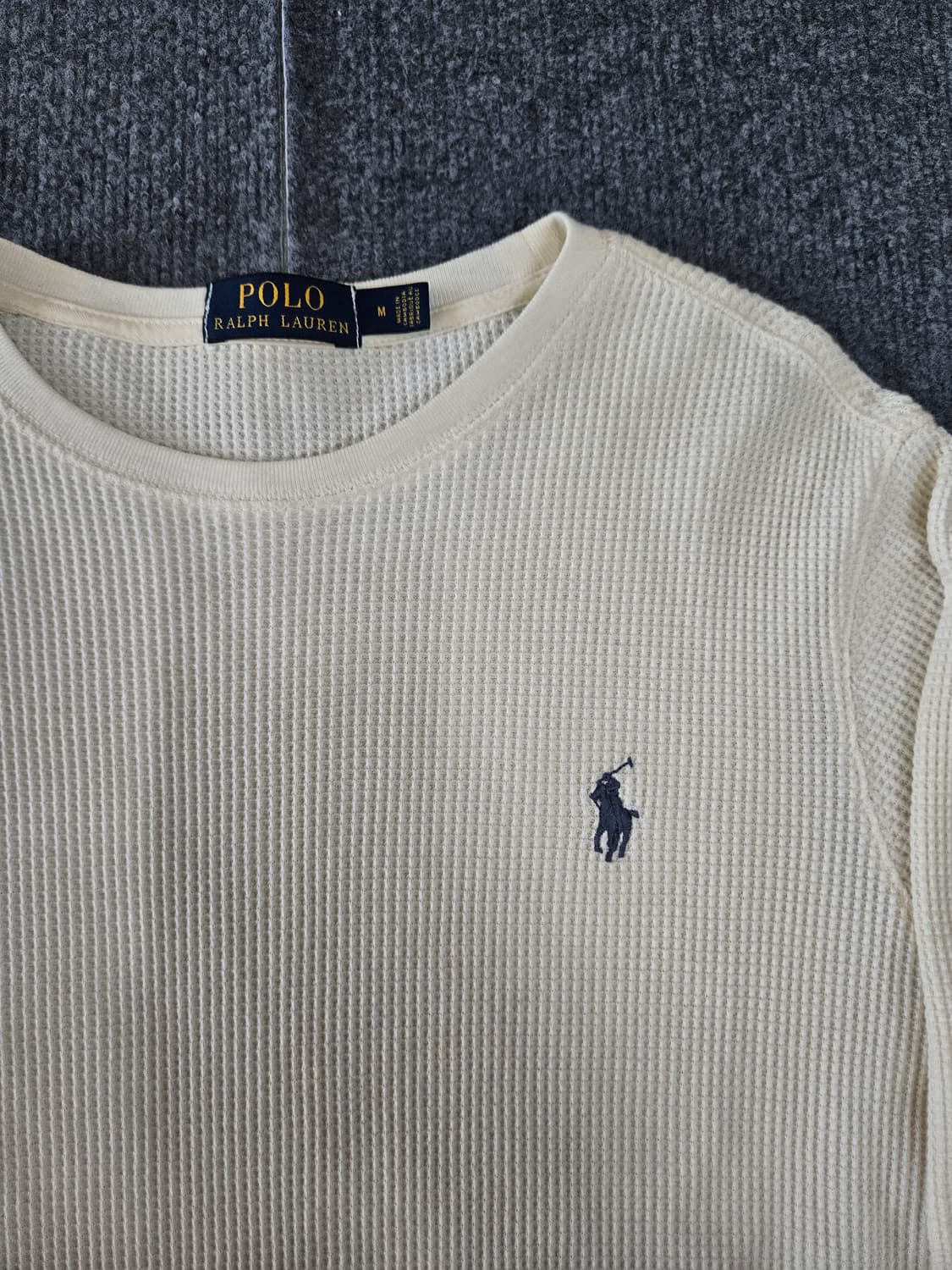 폴로 랄프로렌 아이보리 와플셔츠 M 급처 상품이미지2