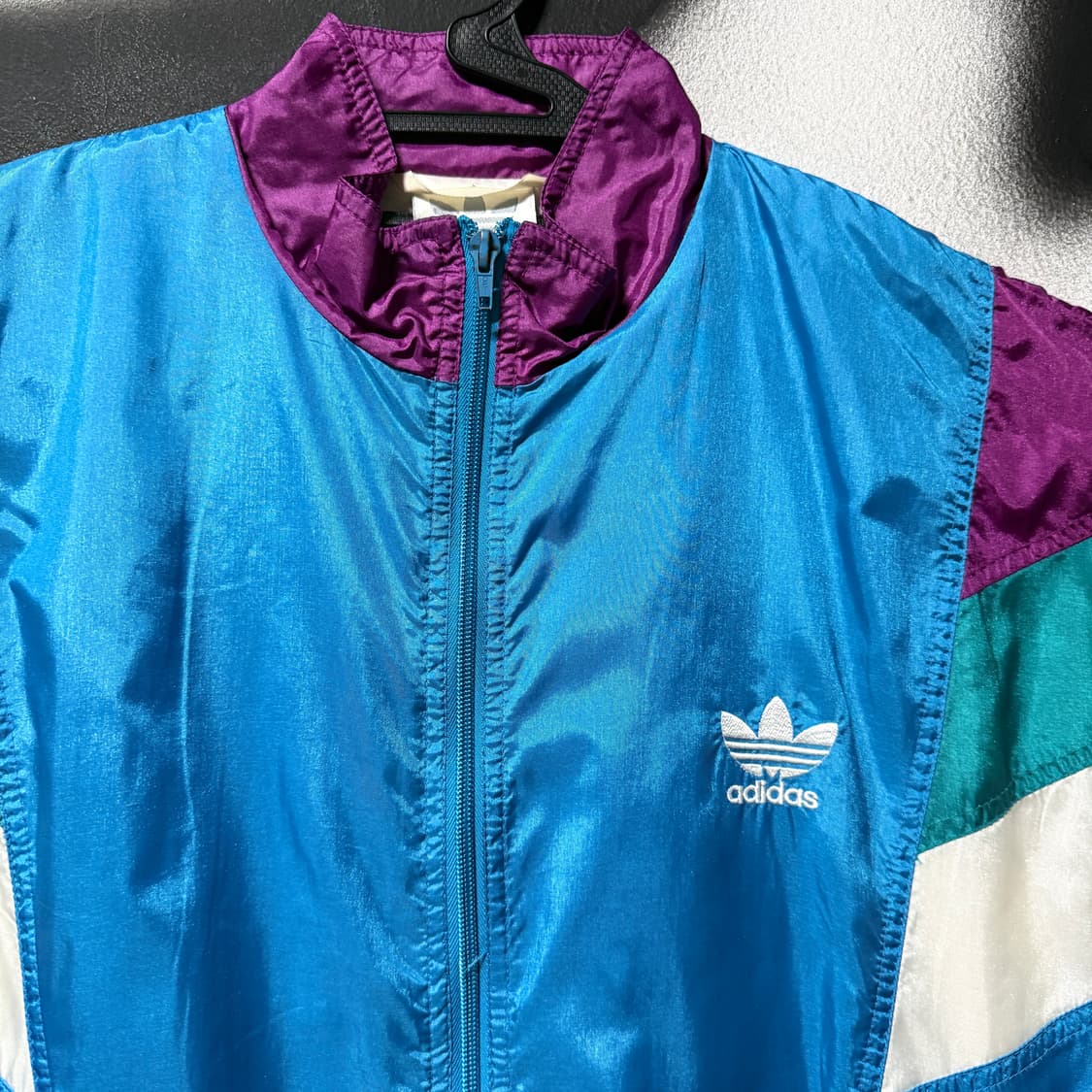 00s 아디다스 파이어버드 올드스쿨 배색 윈드브레이커 자켓 상품이미지3