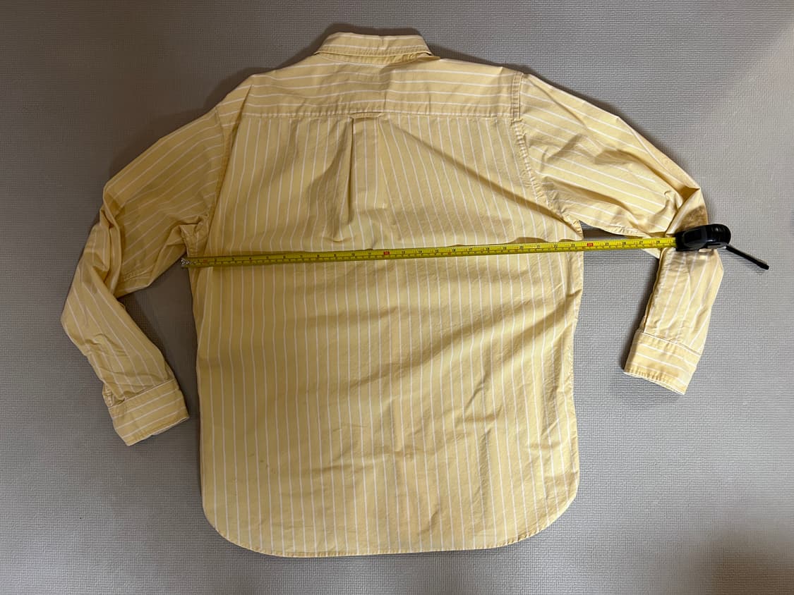 유니클로 스트라이프 긴팔 셔츠(엘로우) XL 상품이미지6