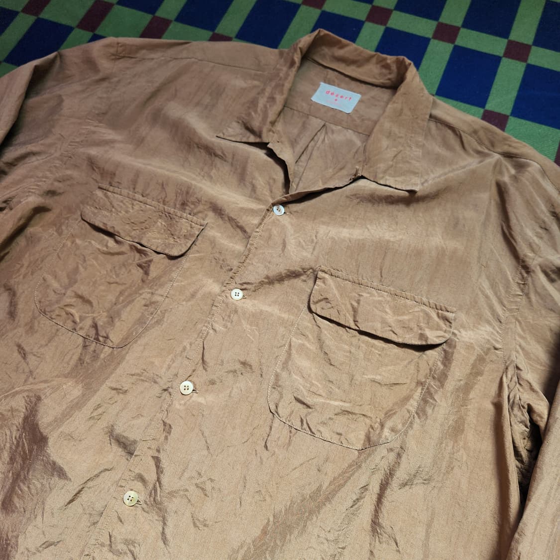 90s Desert+ 실크 캠프카라 셔츠 상품이미지2
