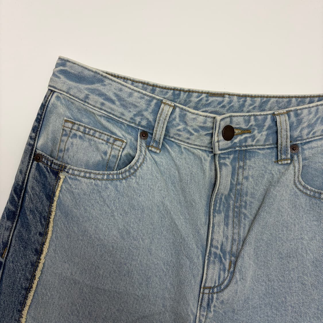 Gu 지유 리메이크 패턴 데님 팬츠 청바지 상품이미지2