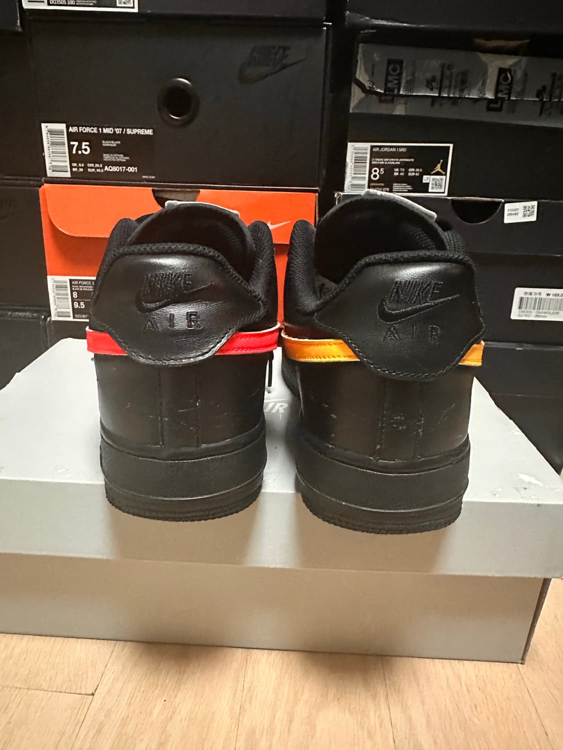 나이키 에어포스 1 로우 스우시 팩 올스타 2018 블랙 상품이미지3