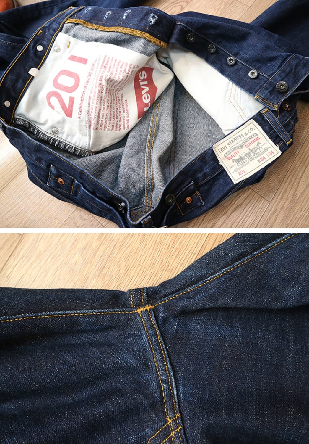 
LEVIS 리바이스 201 데님 1920S 디자인 베이스 34 상품이미지7