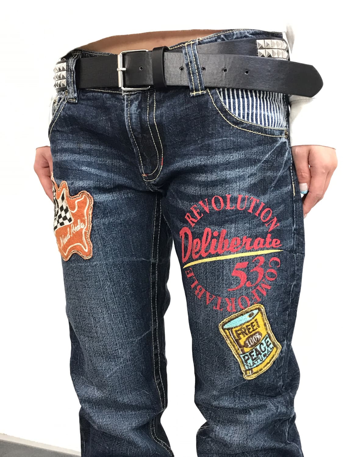 Jpn Y2K Patchwork Embroidered Pants 상품이미지4