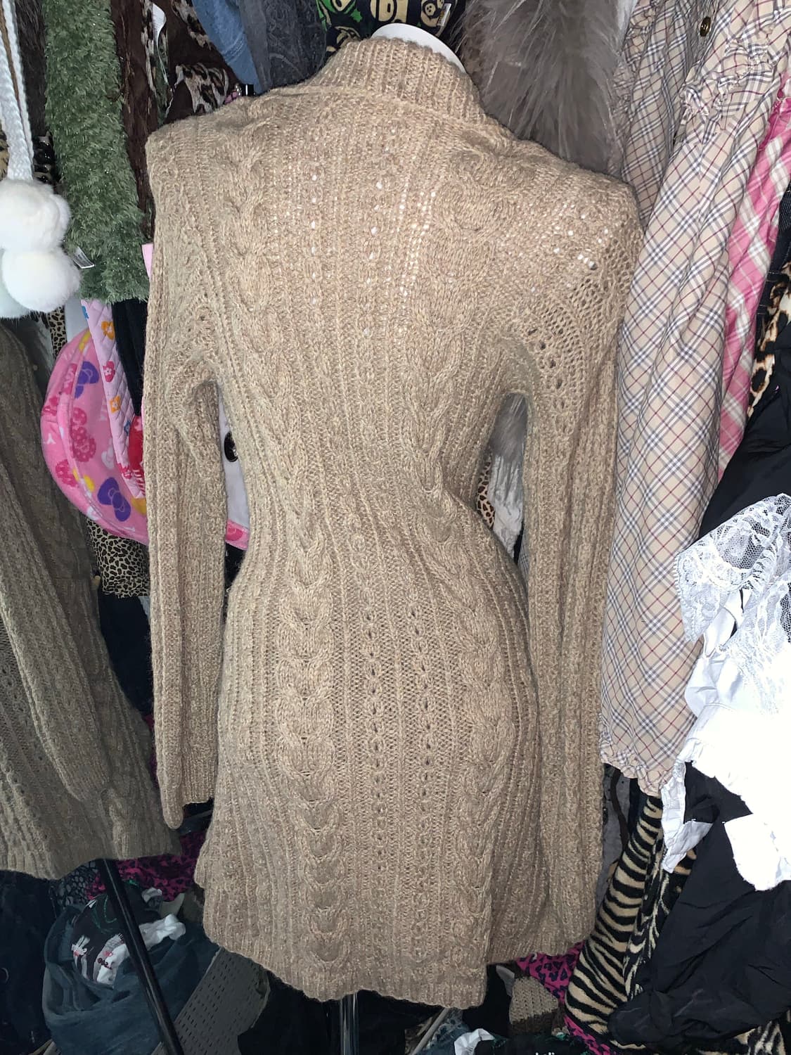 라떼갸루 쿠마모리 더플 롱 가디건 상품이미지2