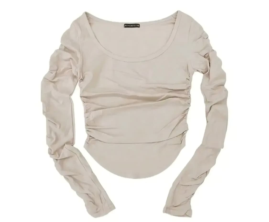 플리즈노팔로우 플노팔 모모탑 샌드베이지 상품이미지1