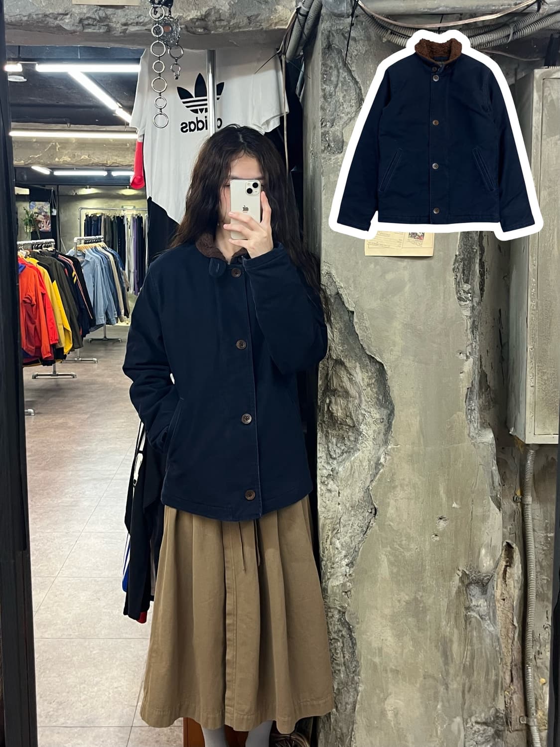 리바이스 양털 자켓 네이비 S #csz2161 상품이미지1