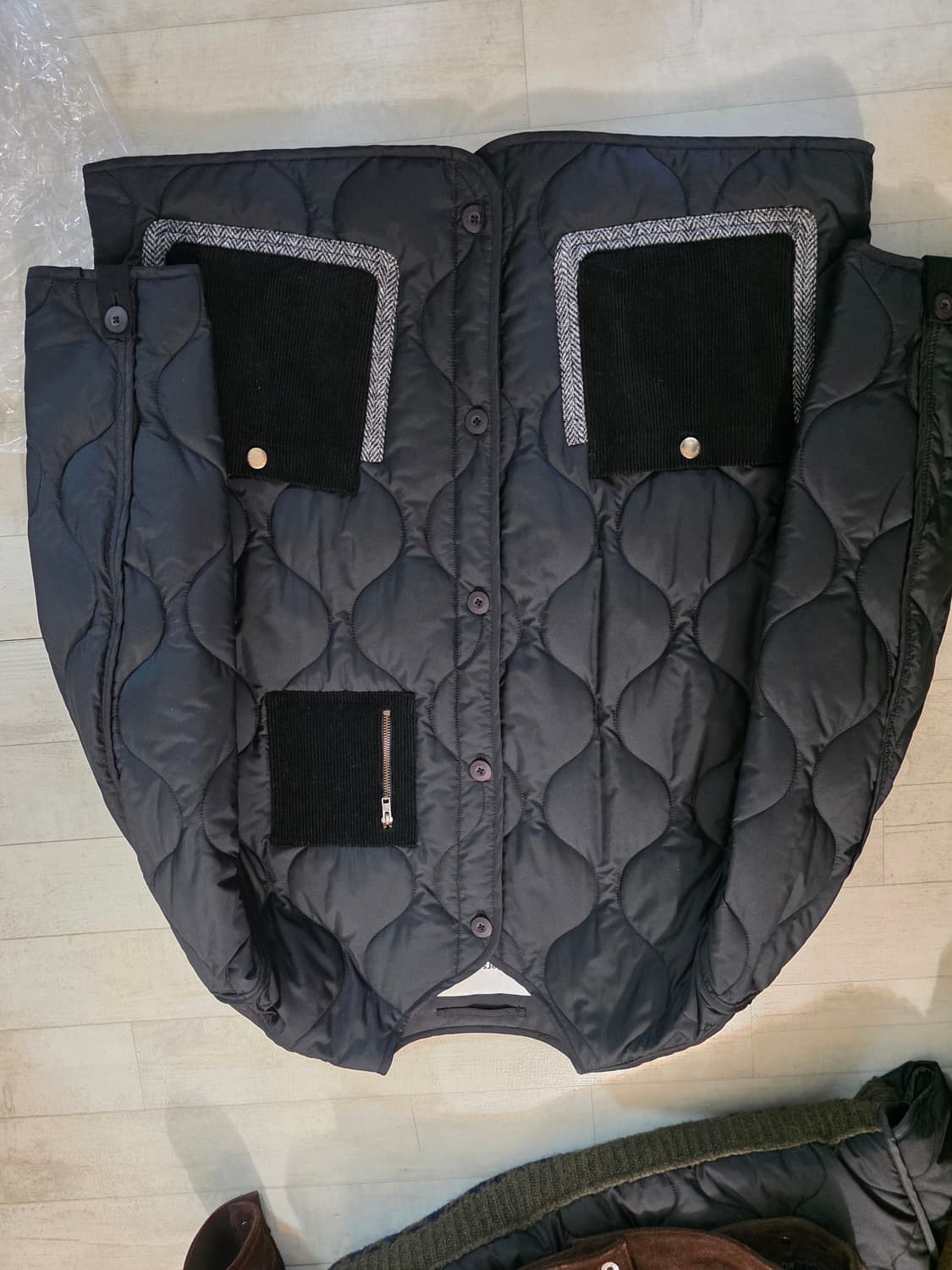 앤더슨벨 퀼티드 바인딩 해리스트위드 자켓 M 상품이미지4