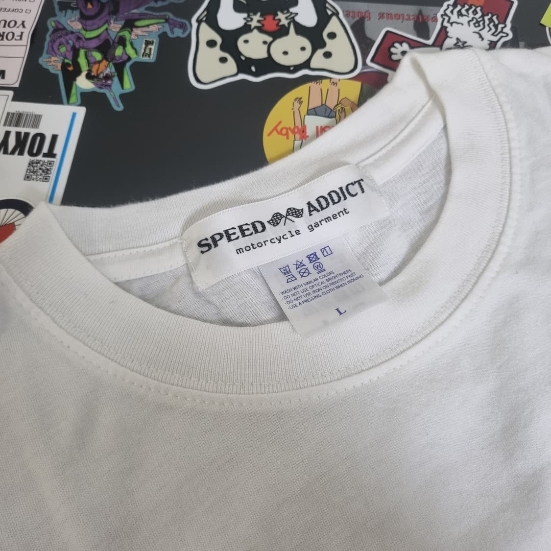 SPEED ADDICT 전면 헬멧로고 티셔츠 L사이즈(95~100) 상품이미지3