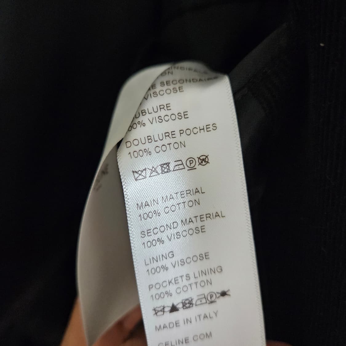 [50] 셀린느 테디 자켓 코듀로이 블랙 상품이미지4