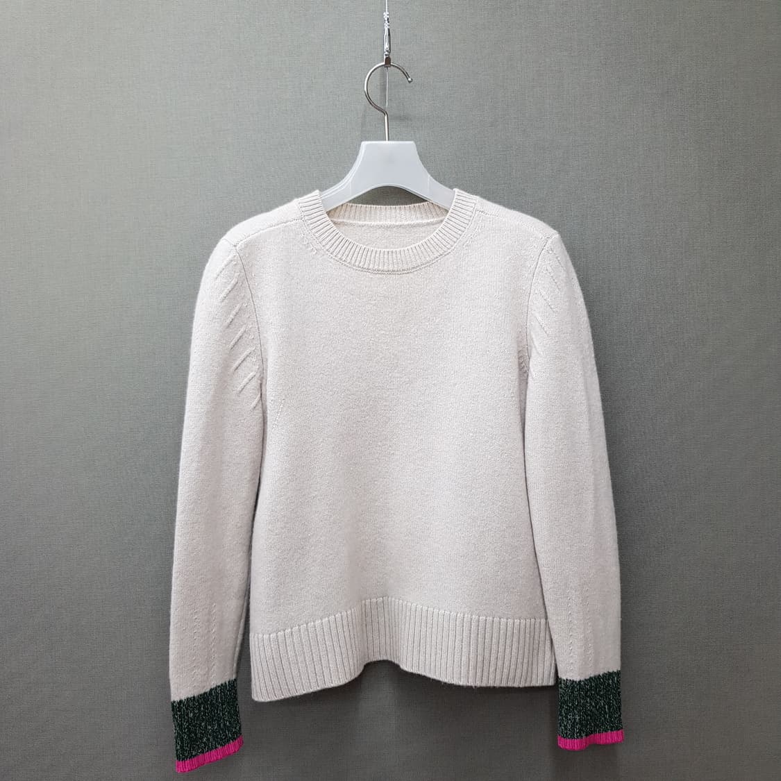 컬러 포인트 캐시미어 니트 스웨터 M사이즈 상품이미지1