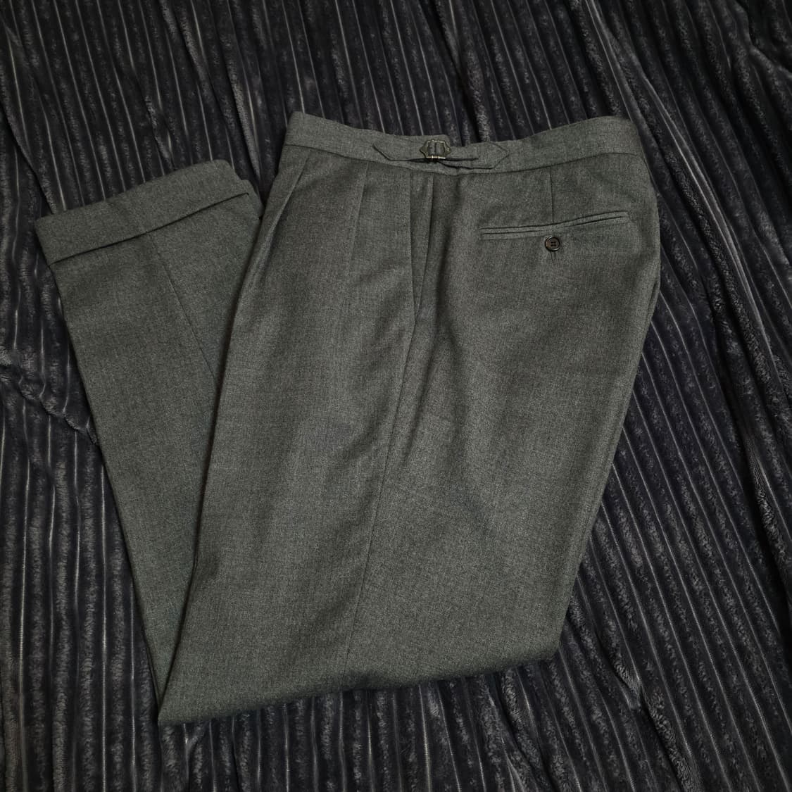 메버릭 투턱 울 트라우저 그레이 L(34) 상품이미지6