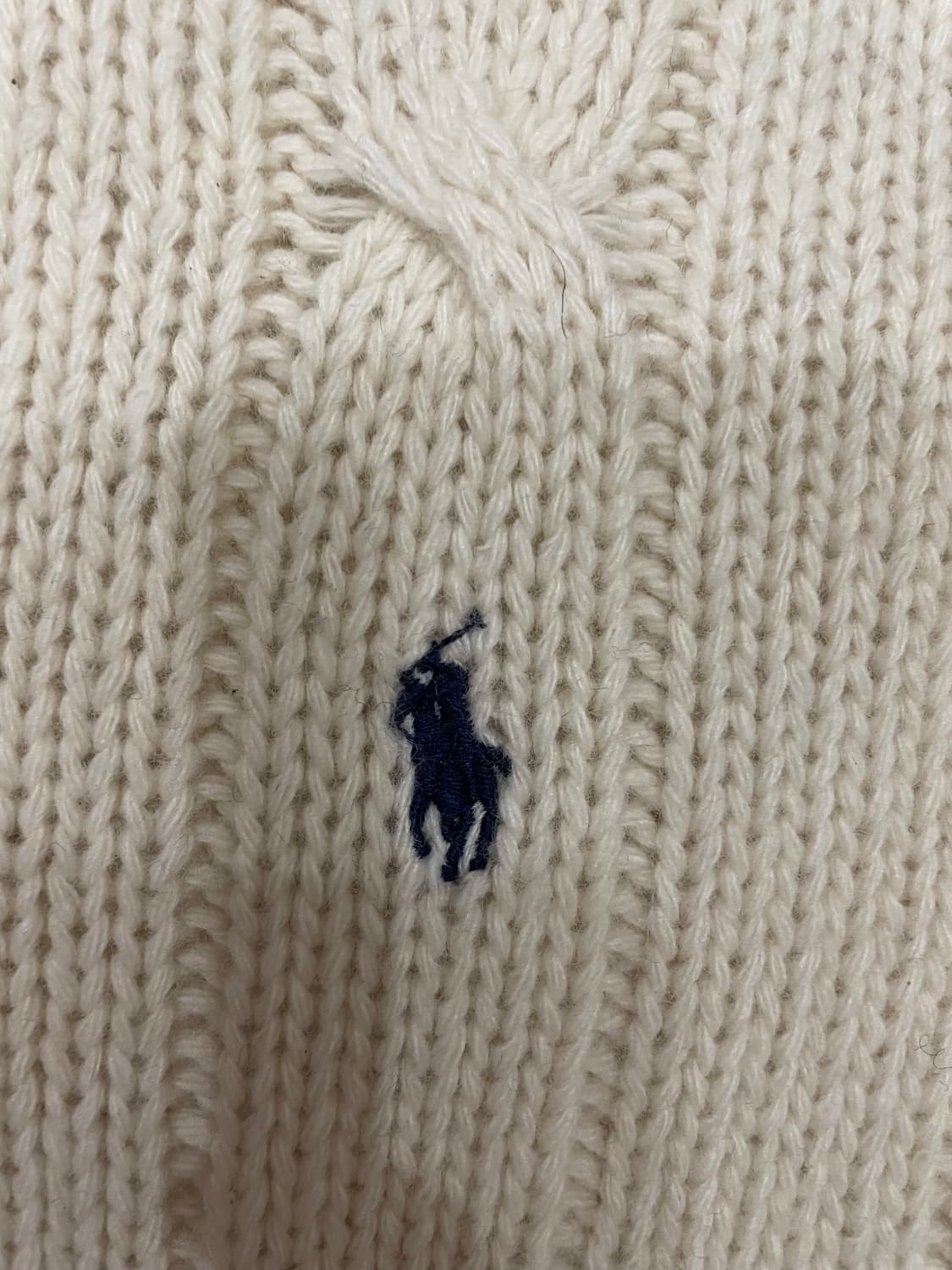 폴로 랄프로렌 램스울 케이블 브이넥 니트 스웨터 상품이미지5