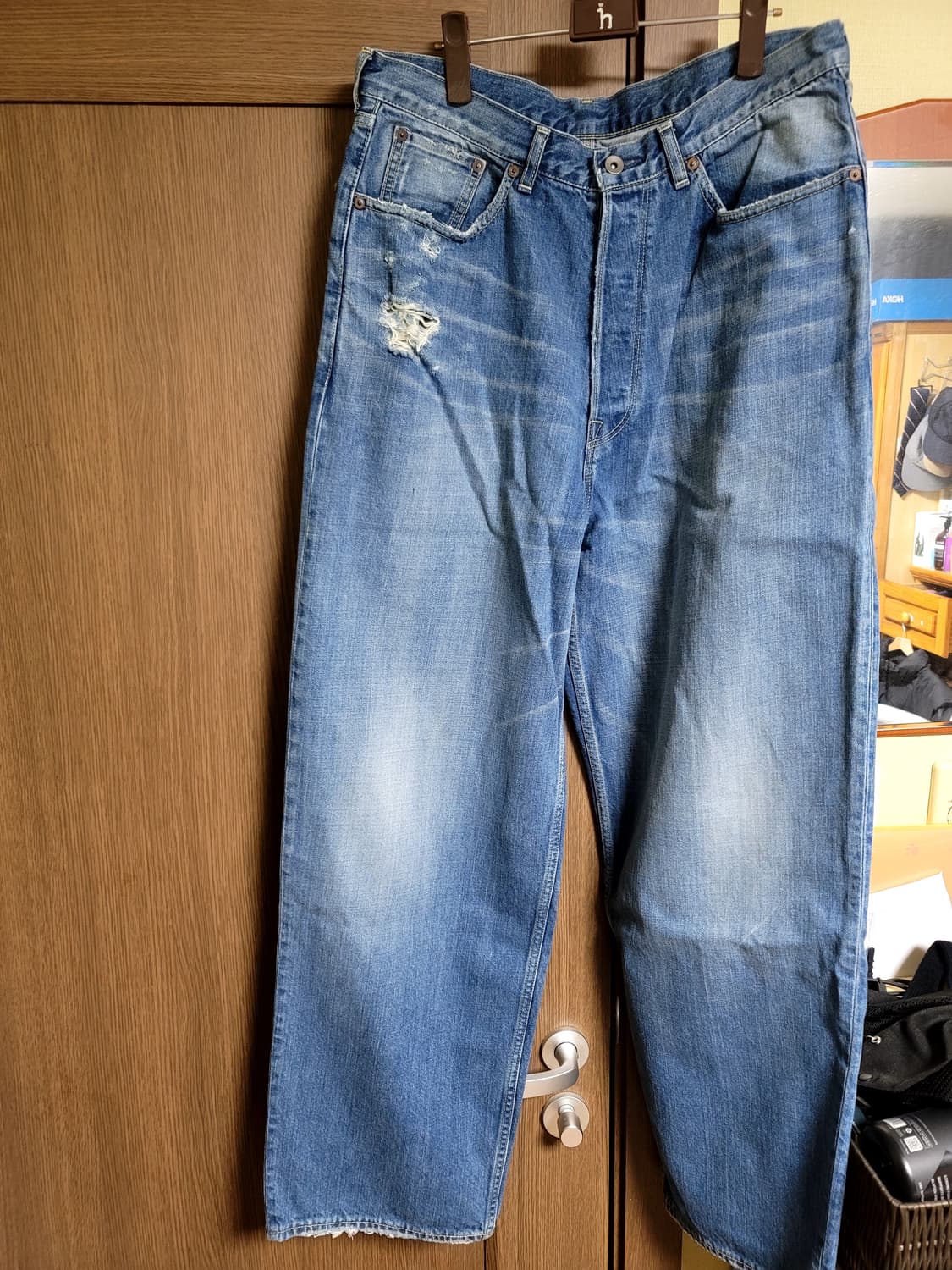 마카 marka  오가닉코튼 12oz 루즈 스트레이트핏 데님 3사이즈 상품이미지1