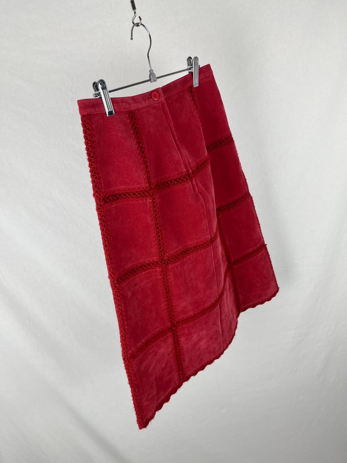 Vintage 레드컬러 스웨이드 스커트 상품이미지2