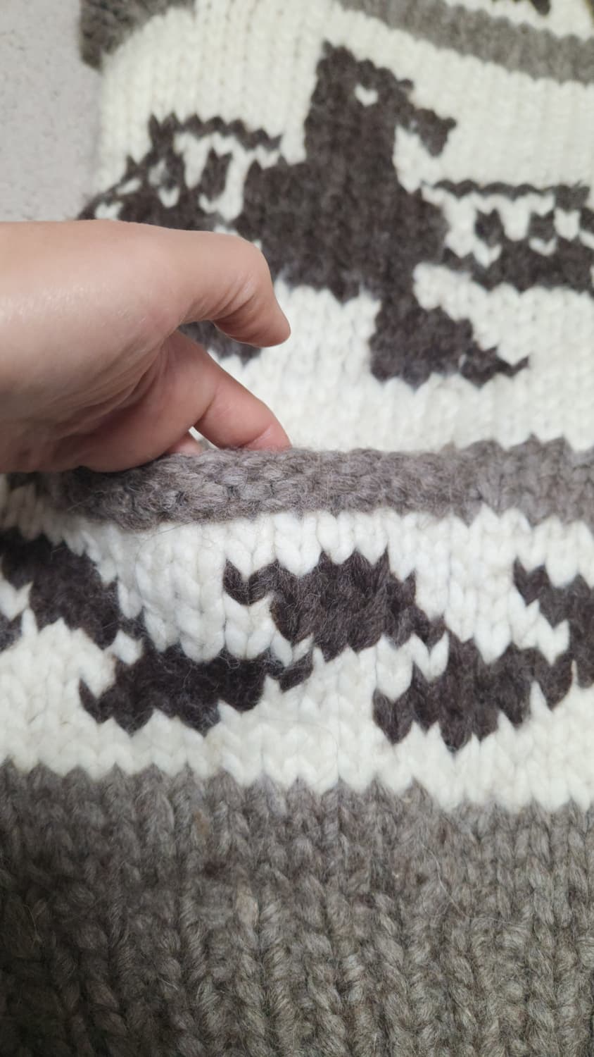 Canada made 독수리 코위찬 니트 스웨터 집업 상품이미지5