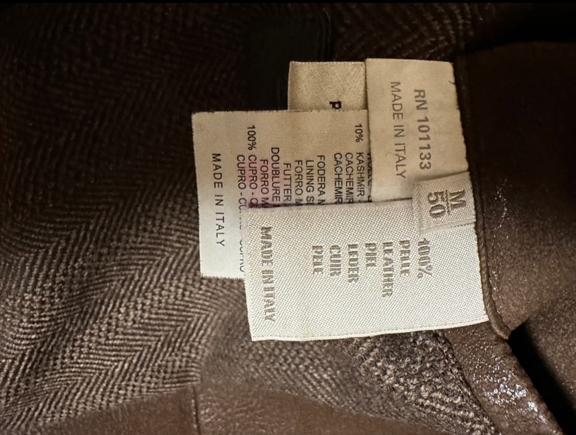 에르메네질도제냐 가죽 코트 자켓 50 (캐시미어 안감) 상품이미지6