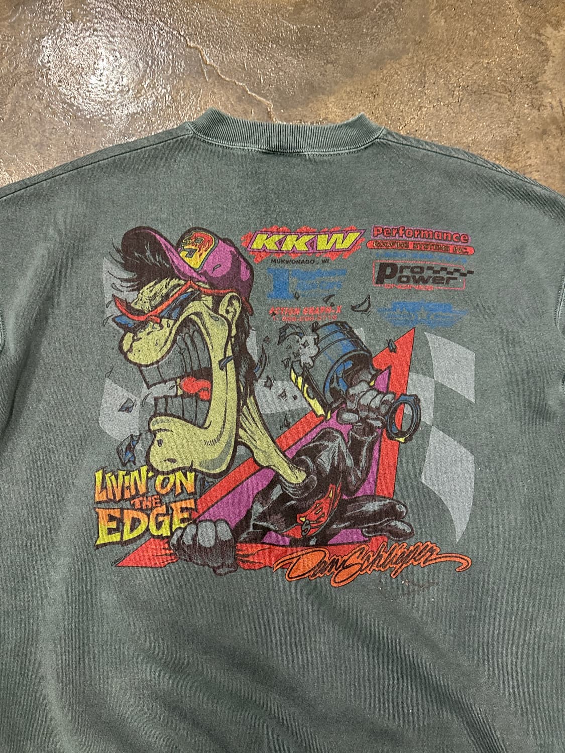 90s 프룻오브더룸 빈티지 레이싱 스웻셔츠 맨투맨 XL 상품이미지5