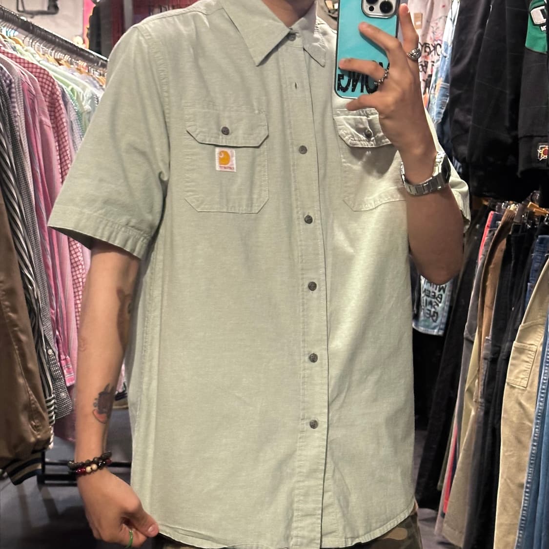 [IM] Carhartt 칼하트 반팔 셔츠 민트  상품이미지7