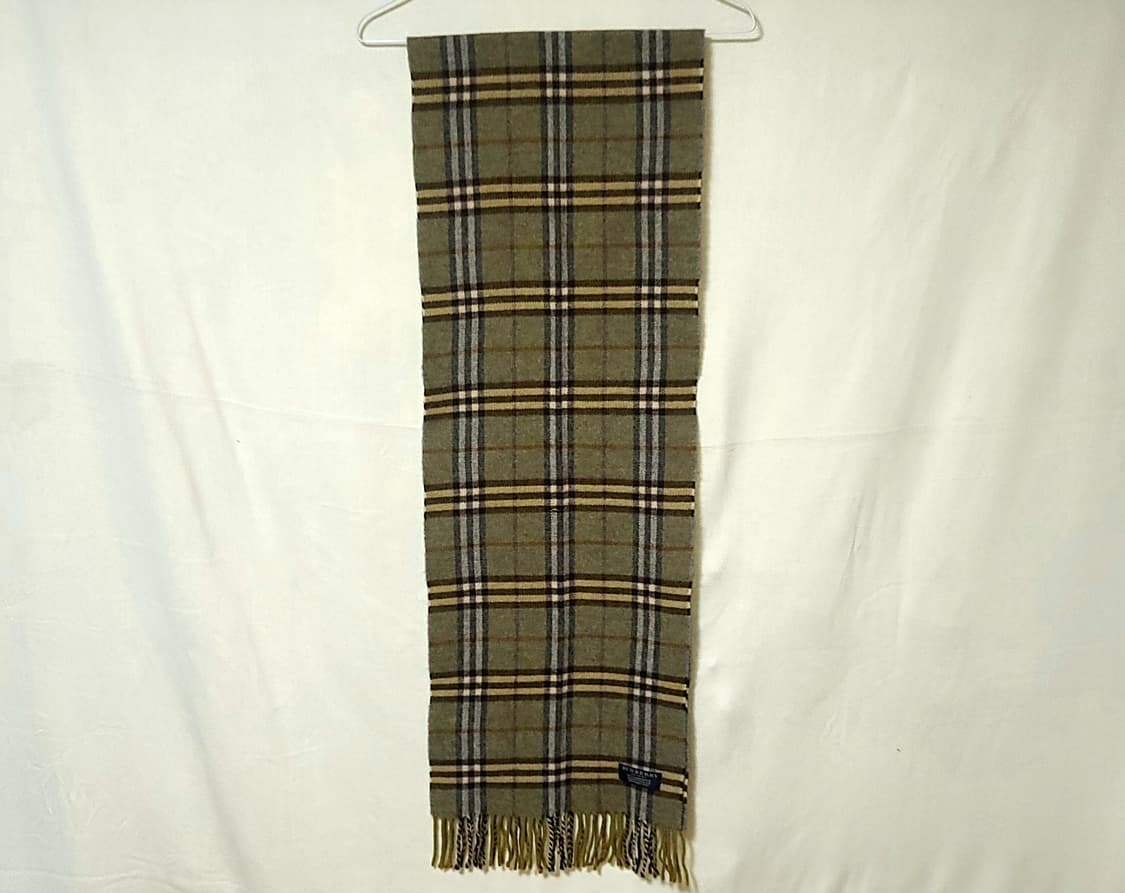 버버리 BURBERRY 노바체크 울 머플러 올리브 상품이미지5