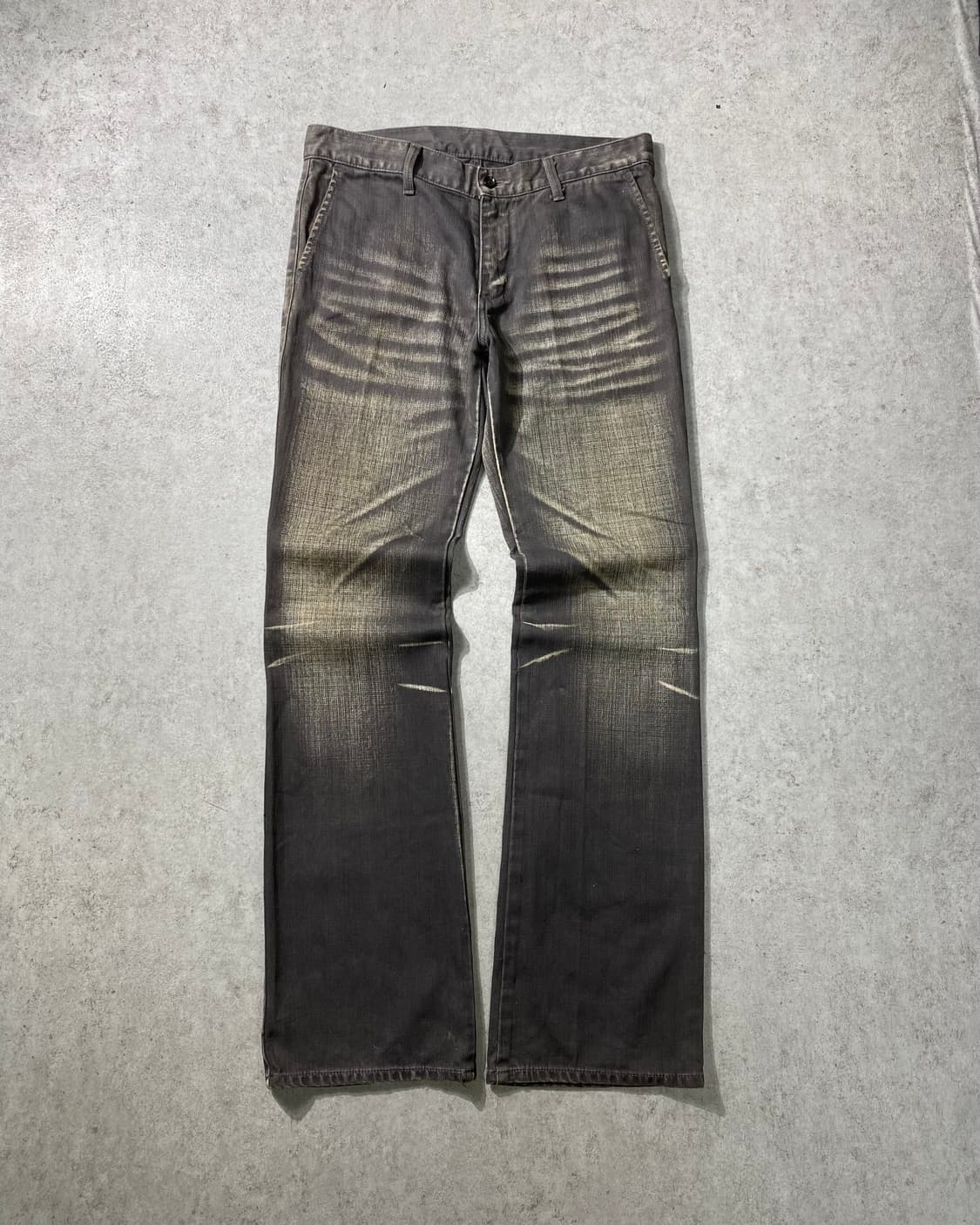 [31] ABAHOUSE 아바하우스 블랙 워시드 부츠컷 데님팬츠 상품이미지1