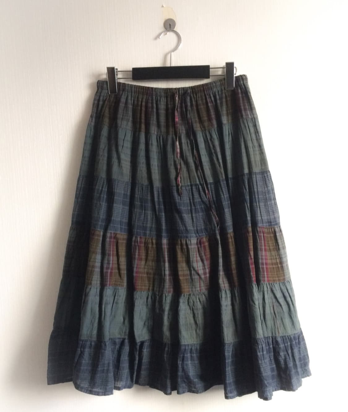 모리 패치워크 레이어 롱스커트 상품이미지1