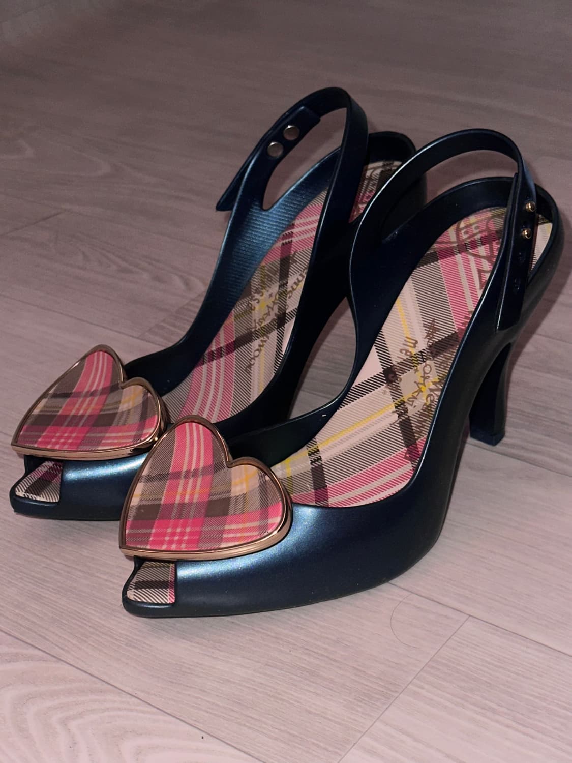 비비안웨스트우드 235 체크 젤리슈즈 상품이미지1