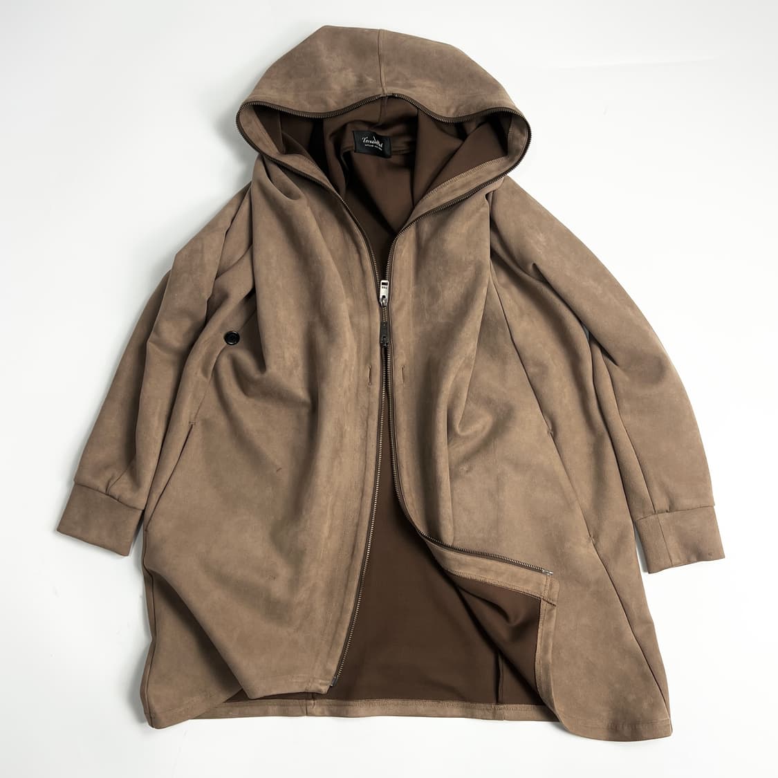 토네이도 마트 빅 후드 풀 집업 비대칭 드레이프 자켓 상품이미지10