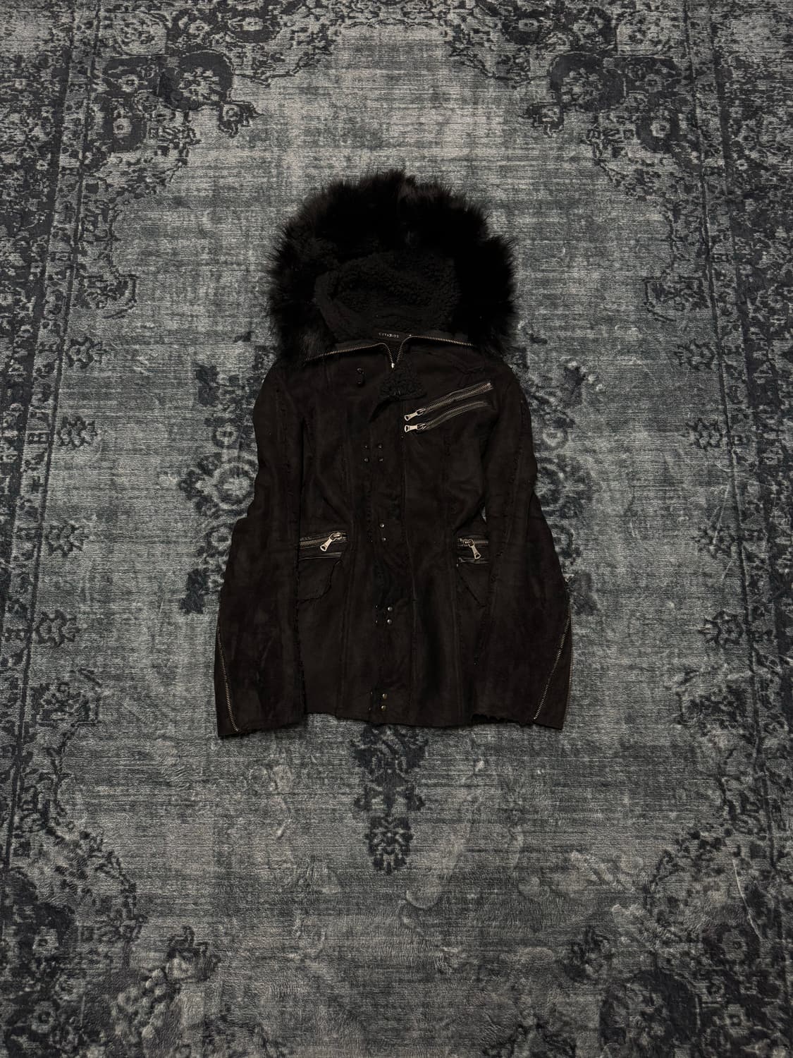 Civarize 00s vkei trimming fur hood jack 상품이미지1