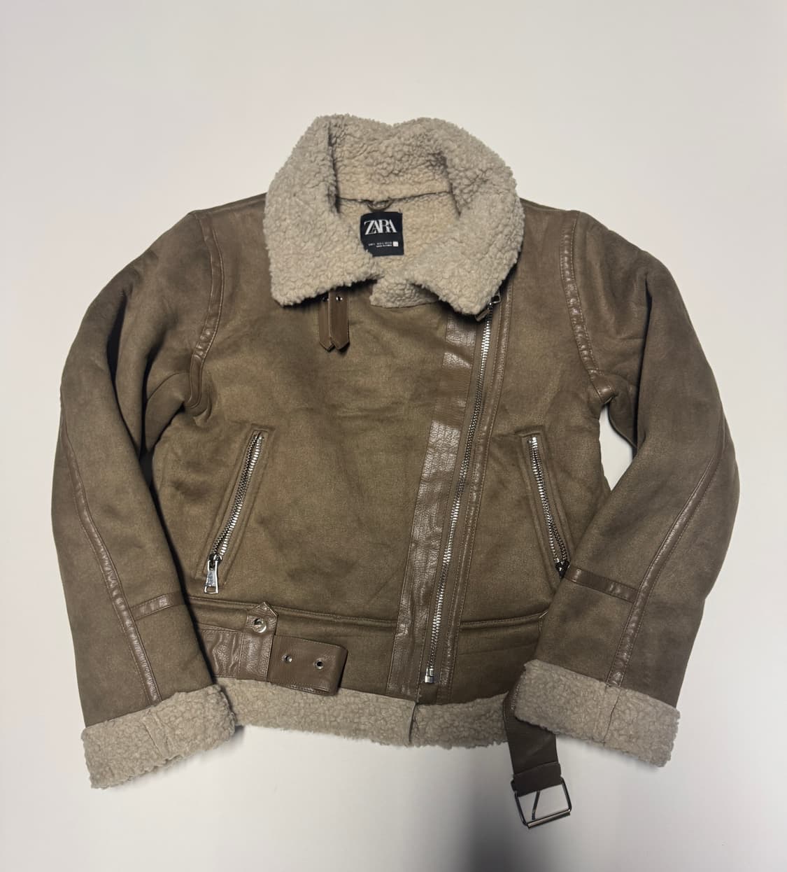 여성 자라 ZARA 스웨이드 무스탕 자켓 S 상품이미지1