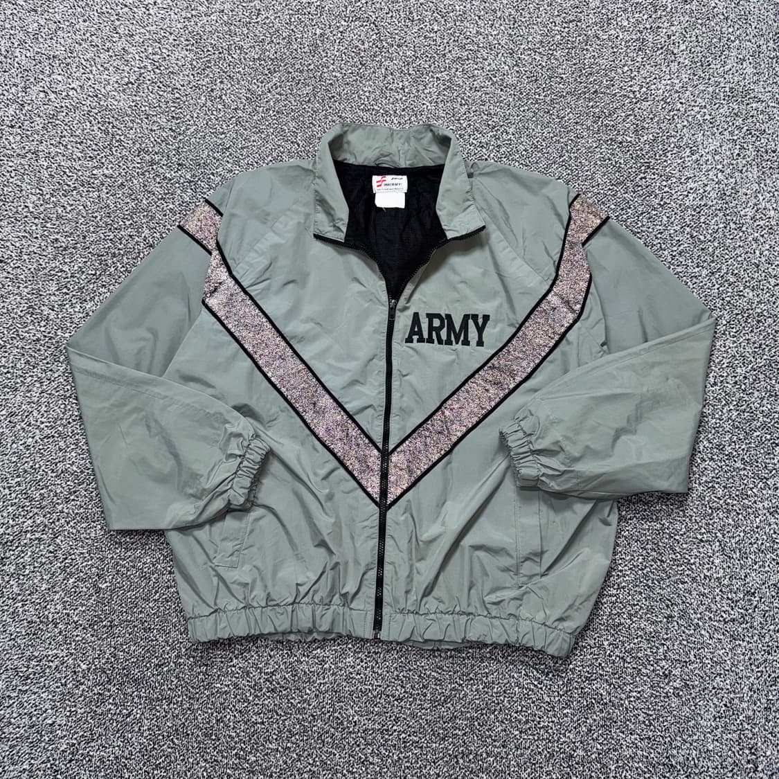 Name : IPFU 미군 시그니처 스티치라인 오버핏 바람막이 :)  상품이미지2