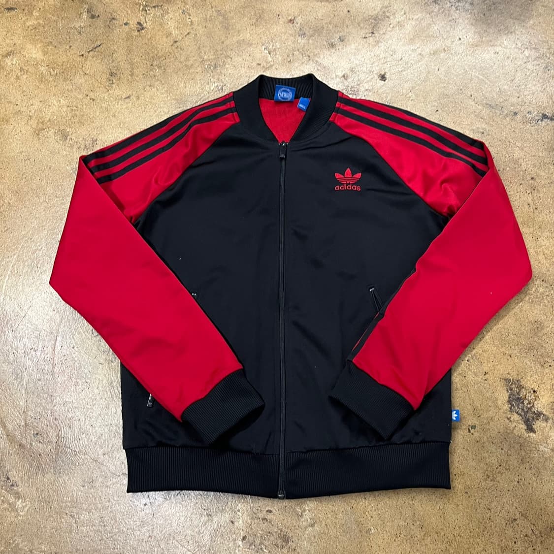 [정품/100] 아디다스 블랙 레드 삼선 트랙 자켓 져지 b10 상품이미지2