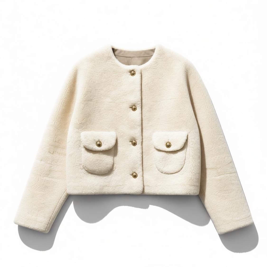 MONGDOL 몽돌 리버시블 스웨이드 무스탕 베이지 S 상품이미지1