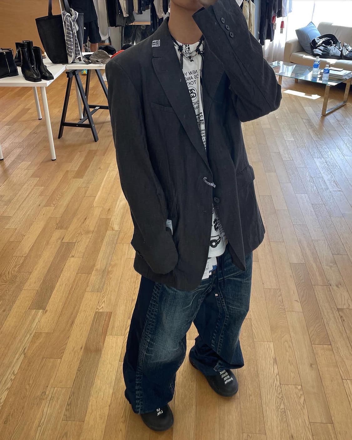 미하라야스히로 23ss light slim blazer grey 상품이미지6