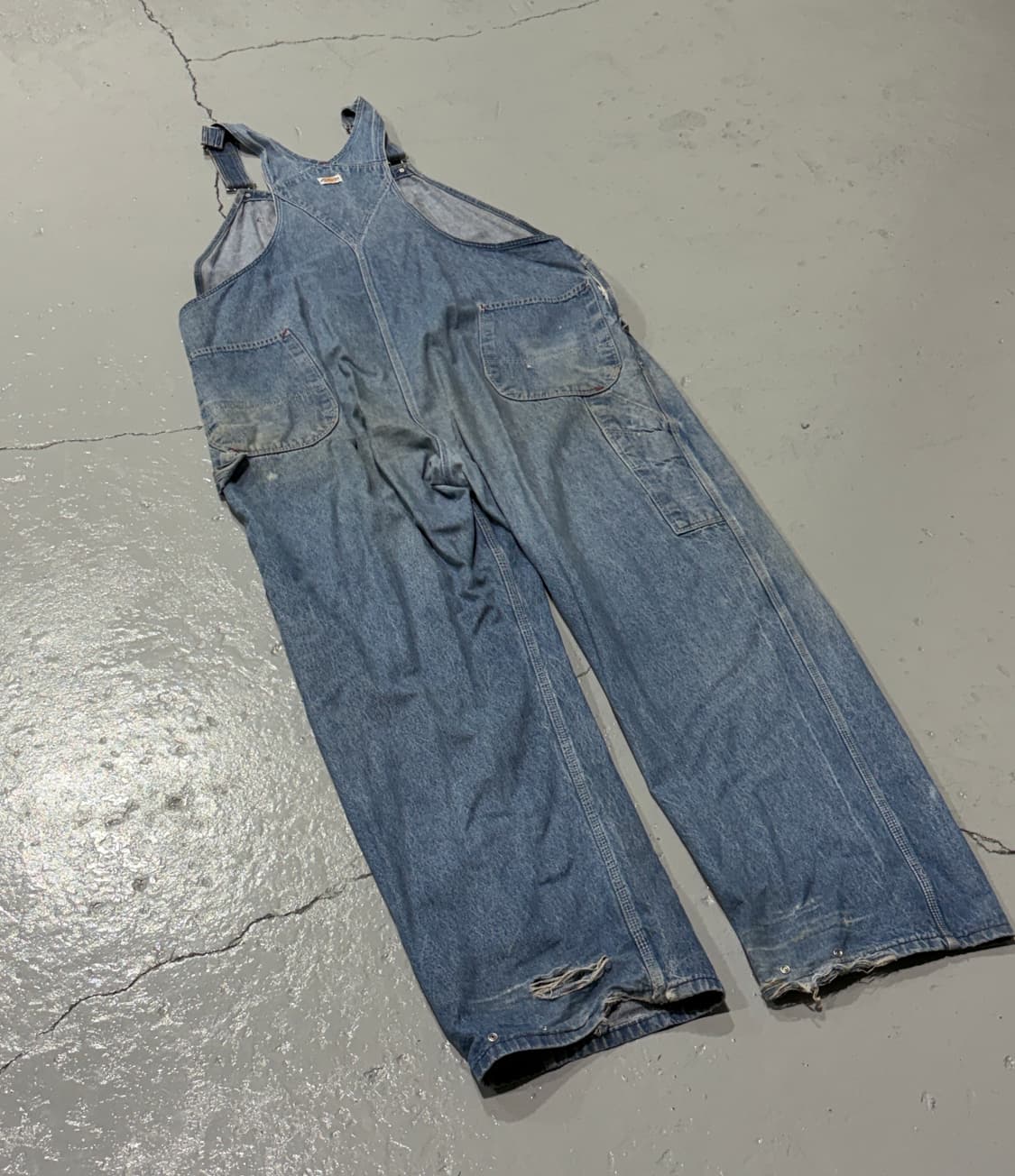 디키즈(Dickies) 빈티지 연청 데님 오버롤 상품이미지9